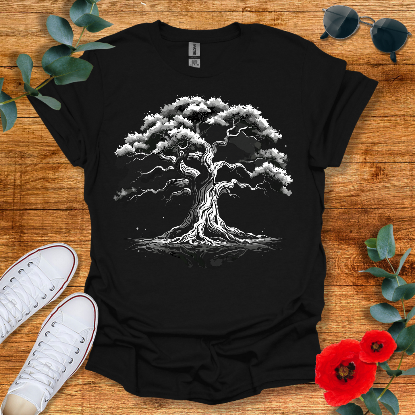 Black and White Tree T-Shirt