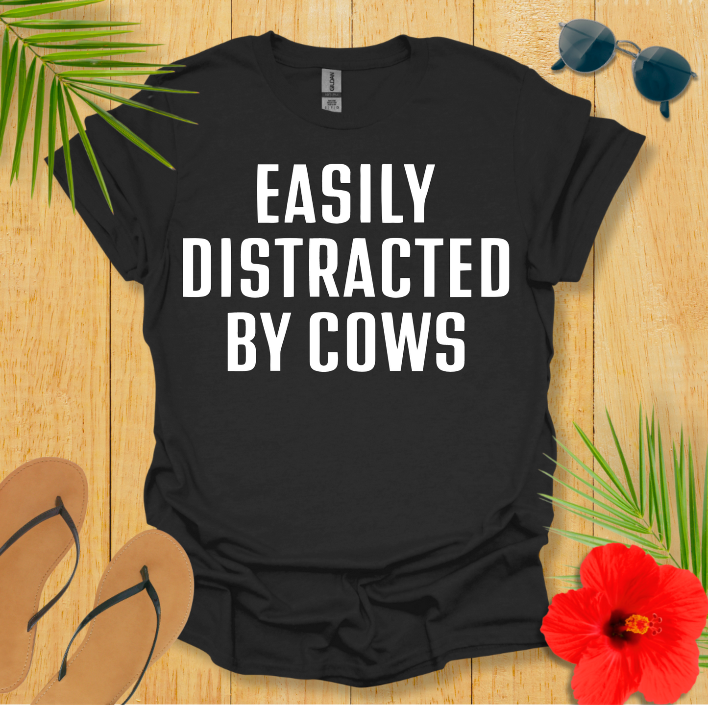 Easily Distracted By Cows T-Shirt