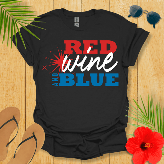 Red Wine and Blue T-Shirt