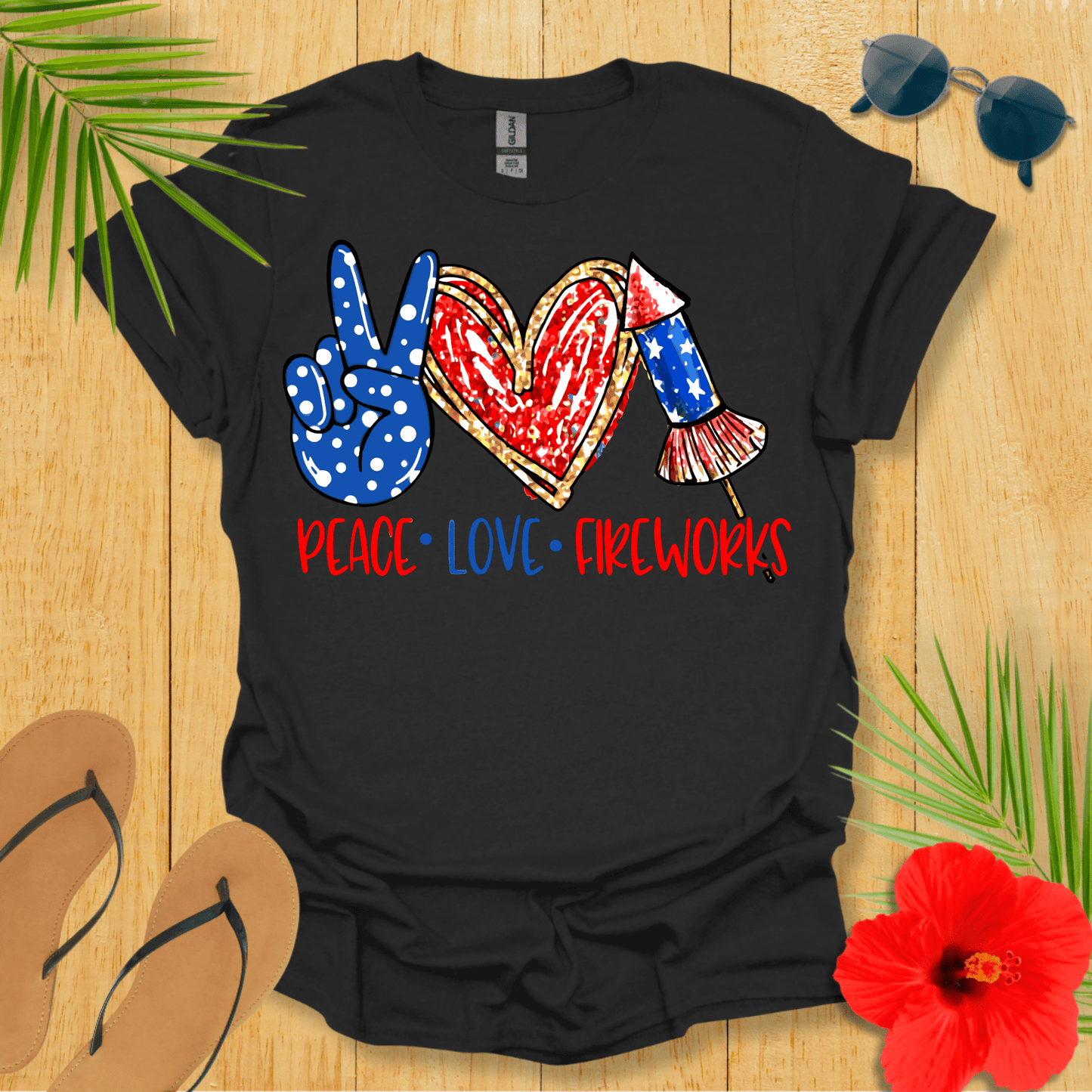 Peace Love Fireworks T-Shirt