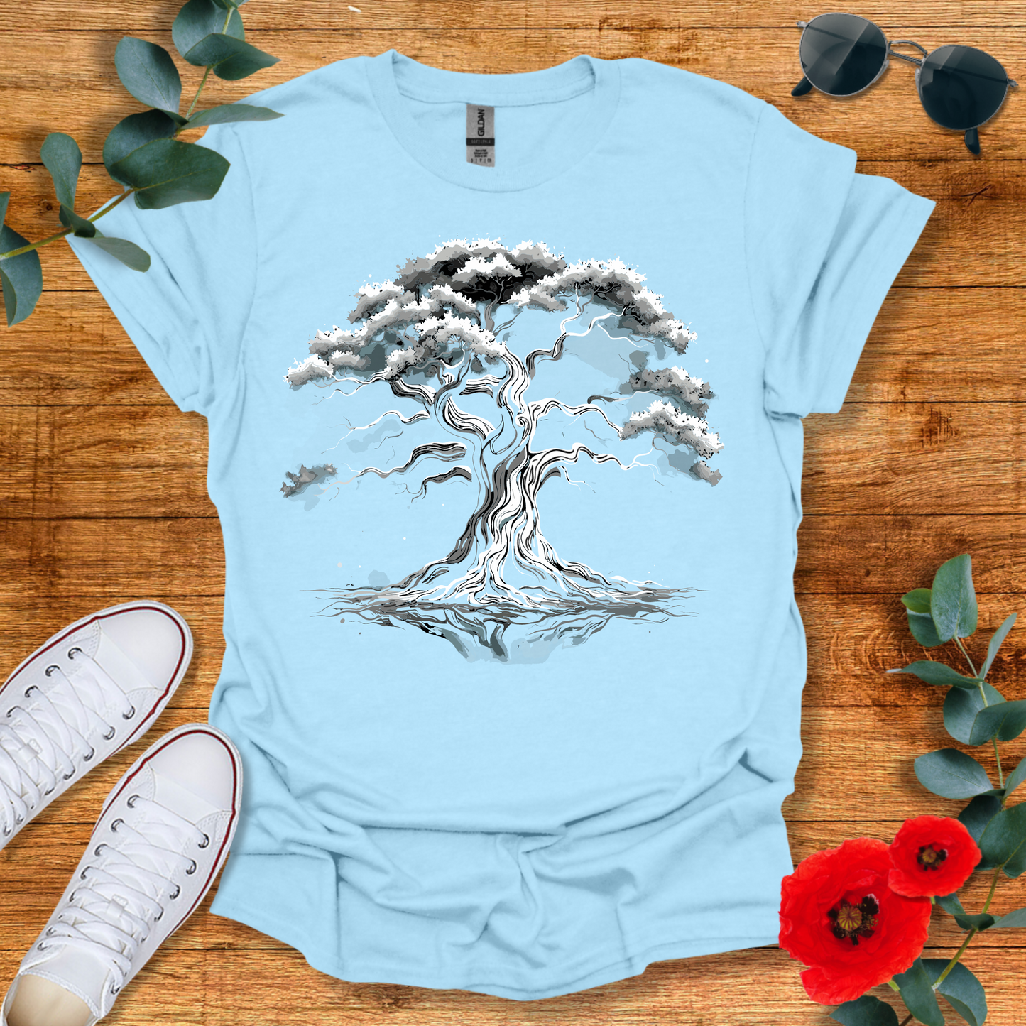 Black and White Tree T-Shirt