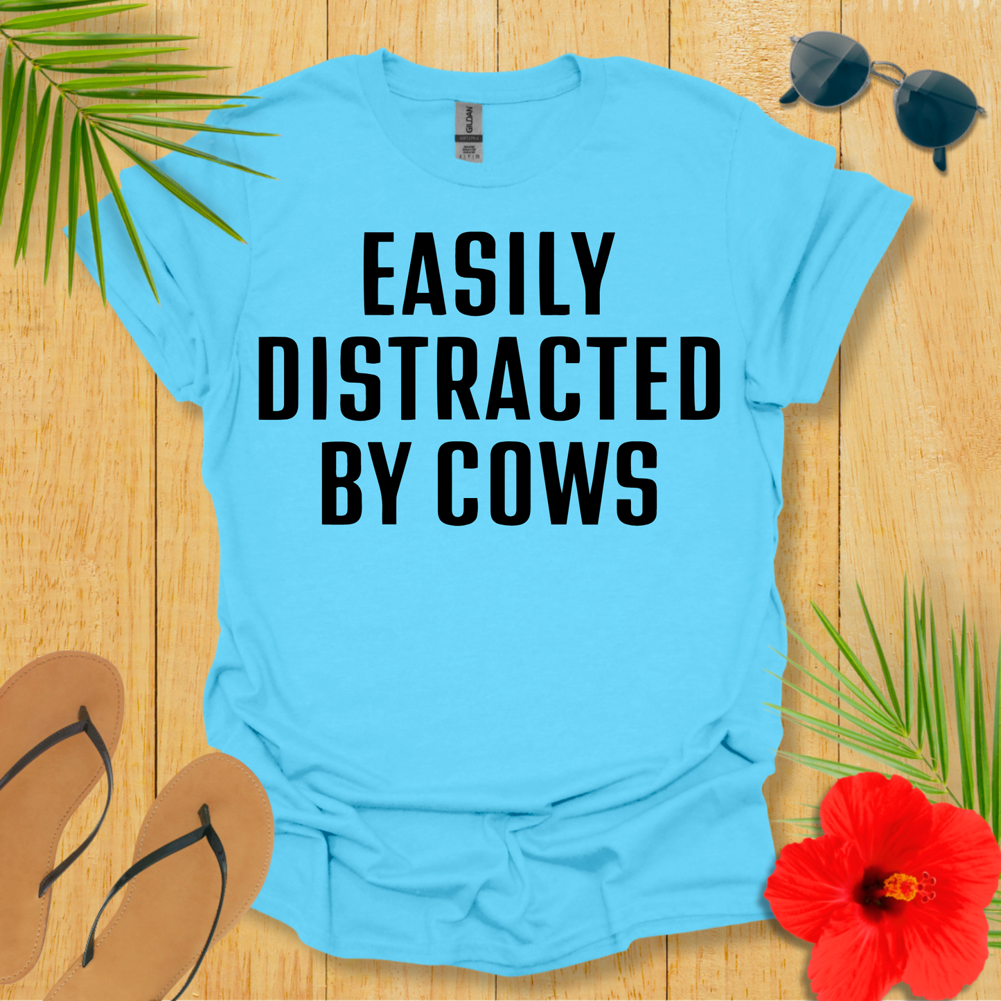 Easily Distracted By Cows T-Shirt