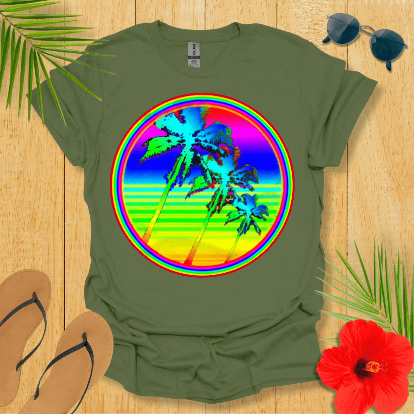 Rainbow Palm T-Shirt