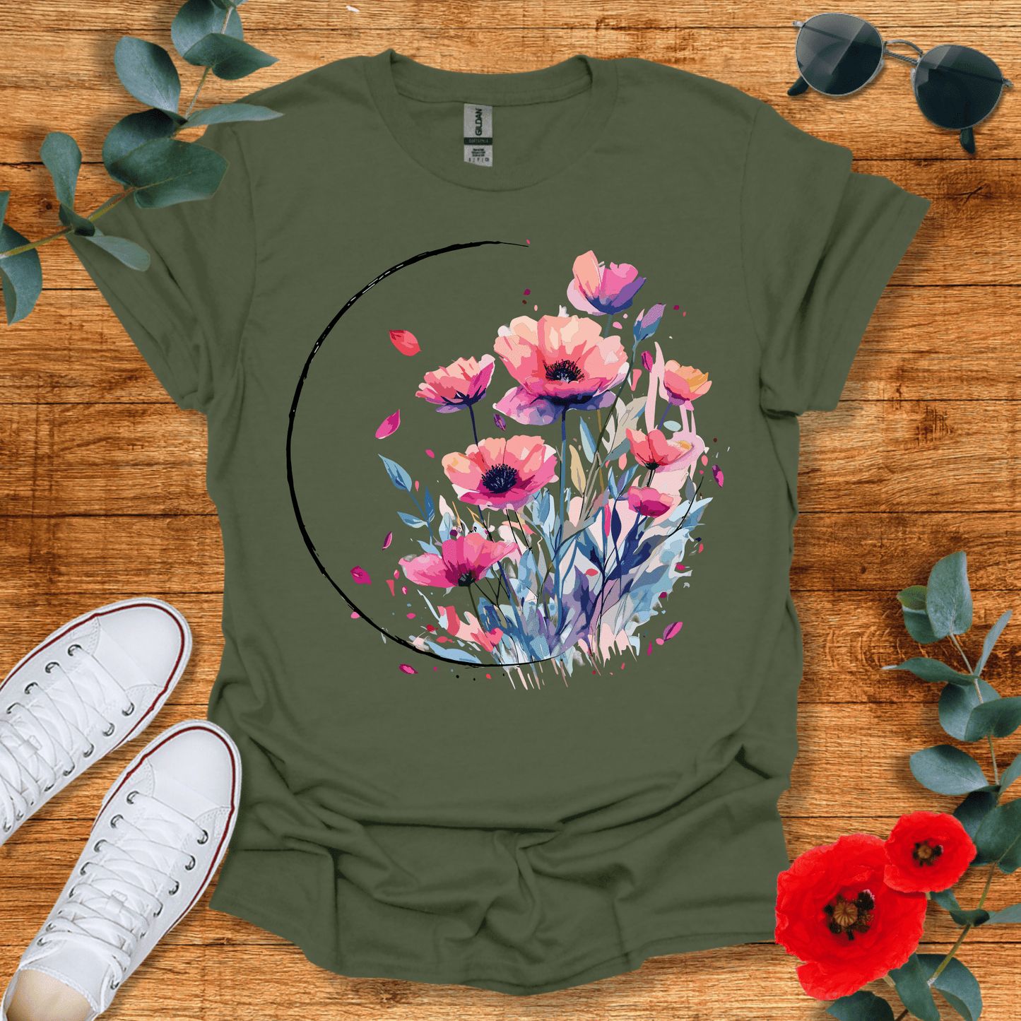 Watercolor Wildflowers T-Shirt