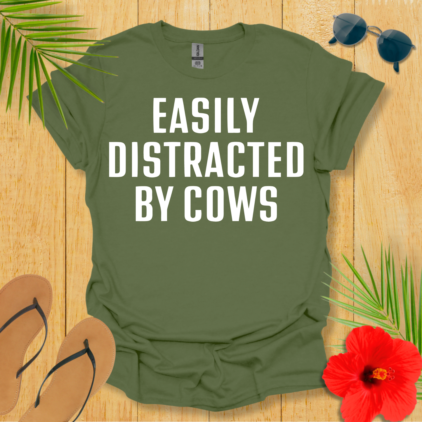 Easily Distracted By Cows T-Shirt