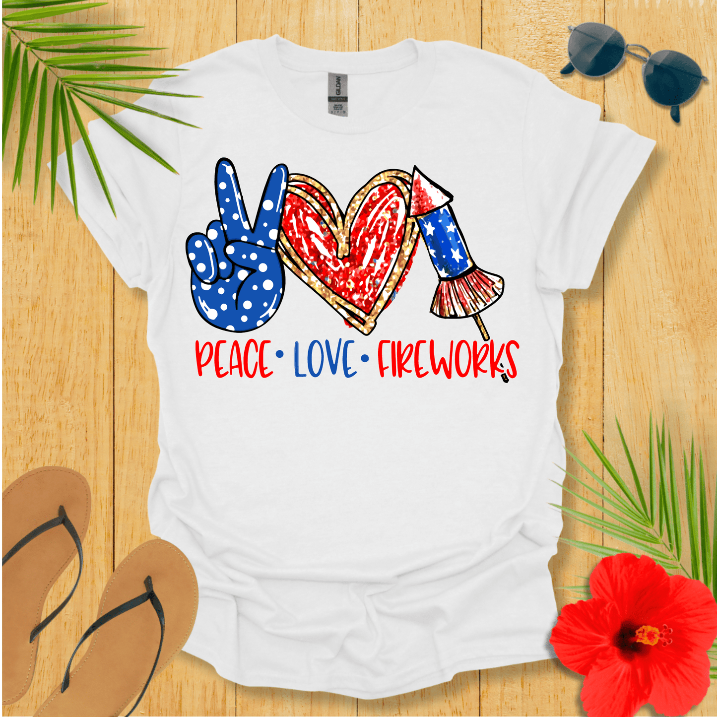 Peace Love Fireworks T-Shirt