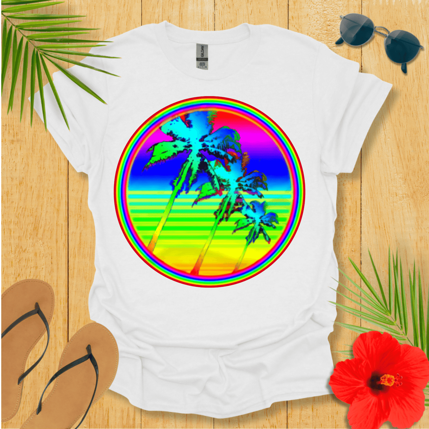 Rainbow Palm T-Shirt