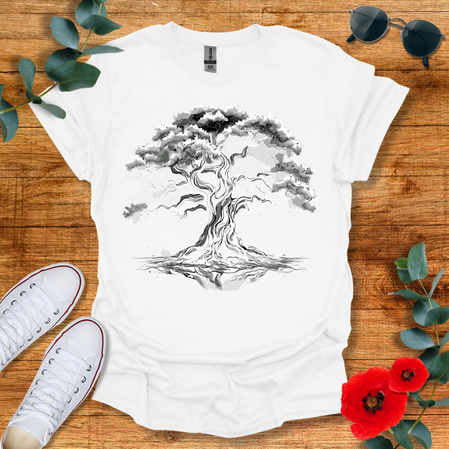 Black and White Tree T-Shirt