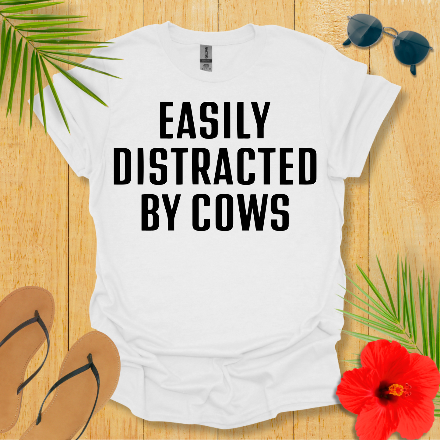 Easily Distracted By Cows T-Shirt